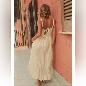 Zara Combination Knit Embroidered Dress - New